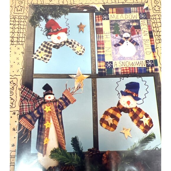 In The Meadow Snowman Craft Pattern 10" Snowman & Ornament - Picture 2 of 3